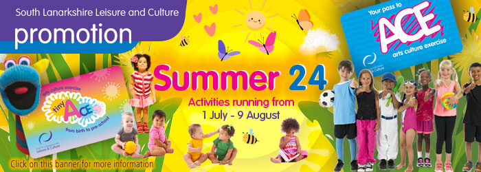 ACE summer 2024, children's activities in South Lanarkshire Slider image
