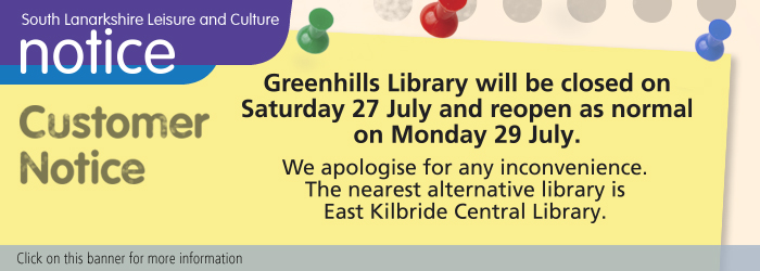 Greenhills Library closed 27 July Slider image