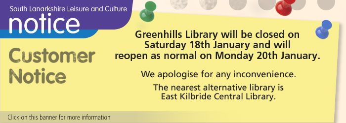 Greenhills library closed 18 January Slider image