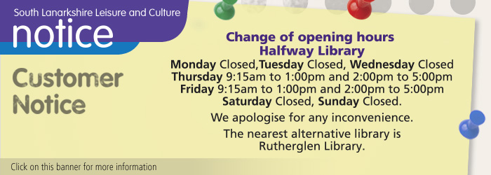 Halfway Library new opening hours Slider image