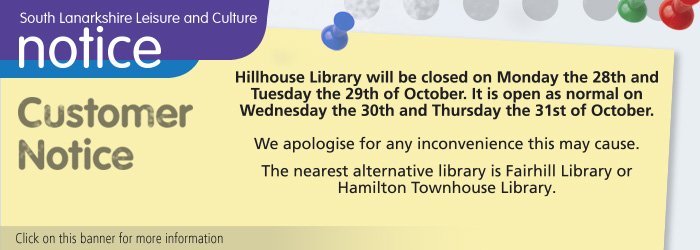 Hillhouse Library closed 28 and 29 October