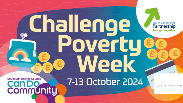 This image is a graphic with the Words Challenge Poverty Week 7-13 October 2024