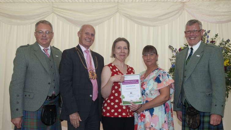 Barry Fisher, Chief Executive of Keep Scotland Beautiful, The Lord Provost of Aberdeen Dr David Cameron, Gillian Hope and Marie McGurk of Flourishing Forth and Tom Brock, Chair of Keep Scotland Beautiful