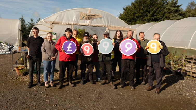 This image shows members of Clydesdale Community Initiatives who have received a grant of £9999 from the Can Do Community Challenge Fund 