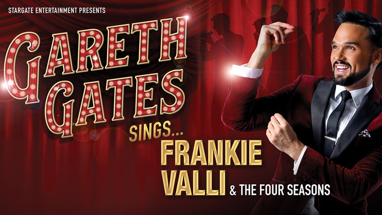 Poster promoting Gareth Gates tribute to Frankie Valli at Hamilton Town House.