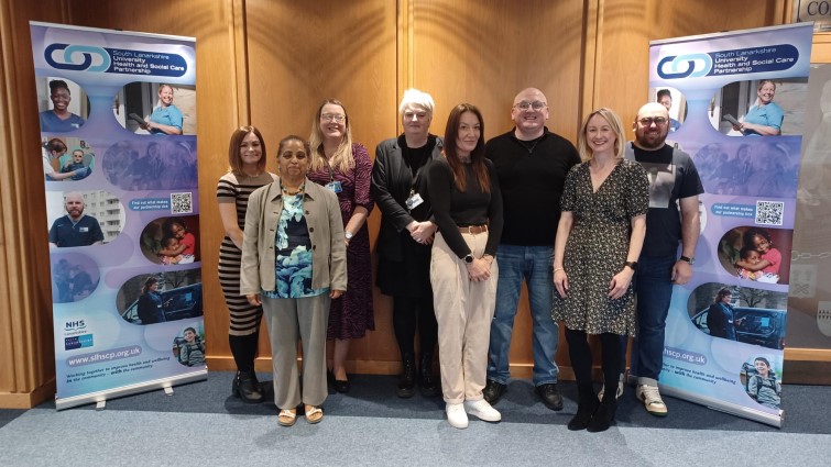 This image shows the Recovery Orientated Justice Recovery team who have been nominated for an award at the Scottish Health Awards 