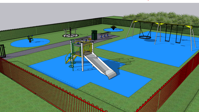 artist's impression of a general design of a playpark