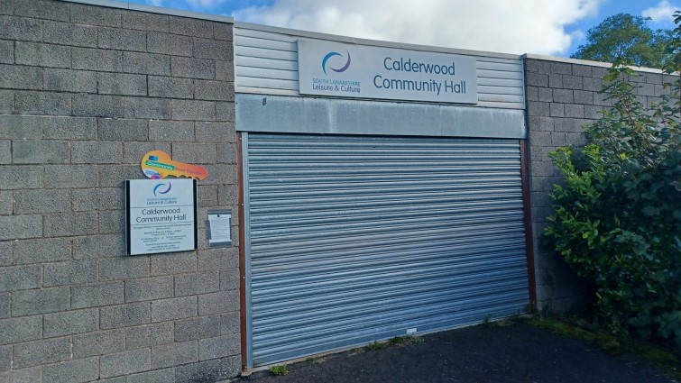 This image shows the exterior of Calderwood Community Hall