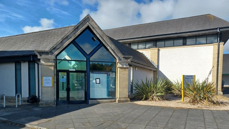 This is an exterior view of Stewartfield Community Centre