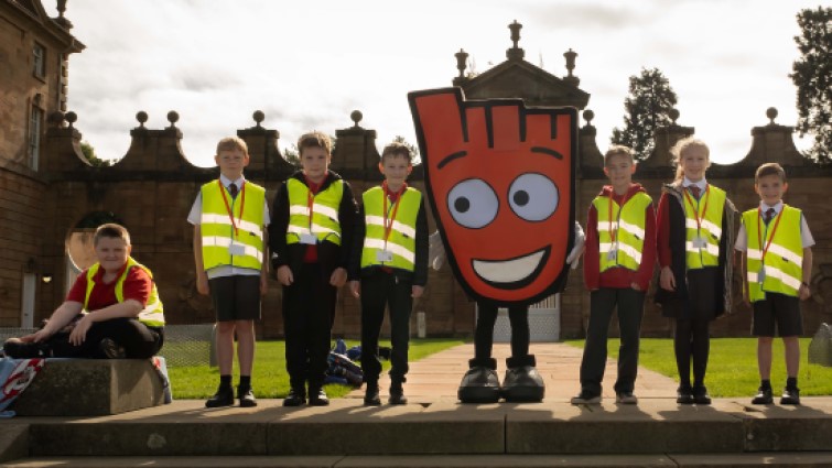 Junior Road Safety Officers at the Open Day at Chatelherault in September 2024.